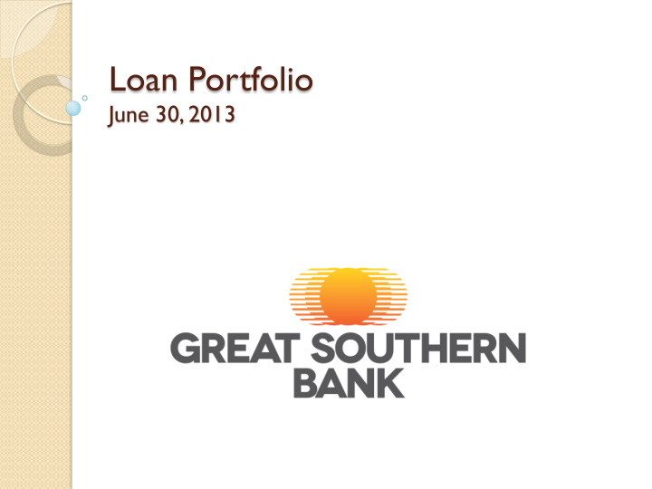 loan portfolio