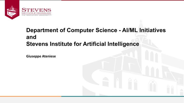 department of computer science ai ml initiatives and