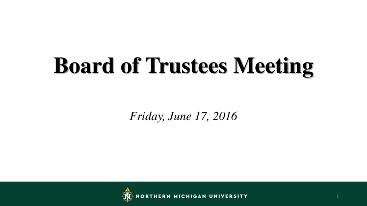 board of trustees meeting