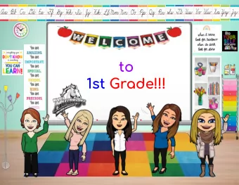 to  1st Grade!!!  Welcome from Mrs. Hamilton