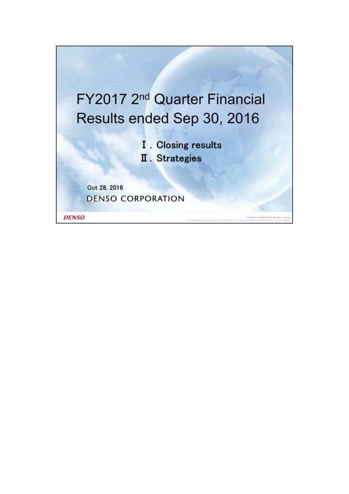 overview of the consolidated financial results we posted