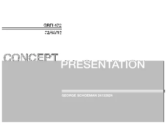 GRFI 472  02/03/16  GEORGE SCHOEMAN 24132624  TENTATIVE PROJECT TITLE   (KMA)  1. THEME