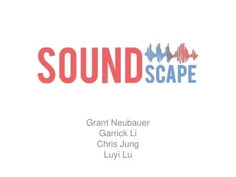 Grant Neubauer  Garrick Li  Chris Jung  Luyi Lu  Overall Problem  A lack of awareness of the health