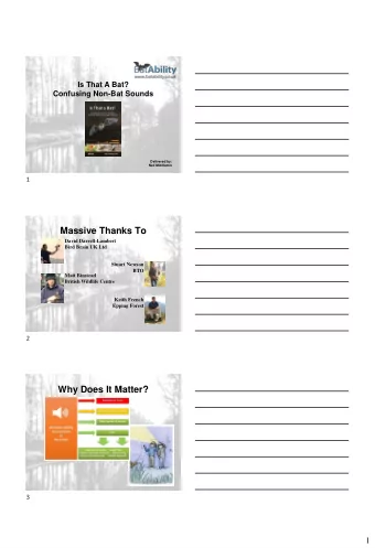 Massive Thanks To  David Darrell-Lambert  Bird Brain UK Ltd  Stuart Newson  BTO  Matt Binstead