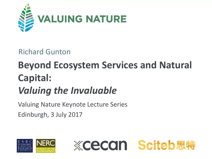 valuing the invaluable