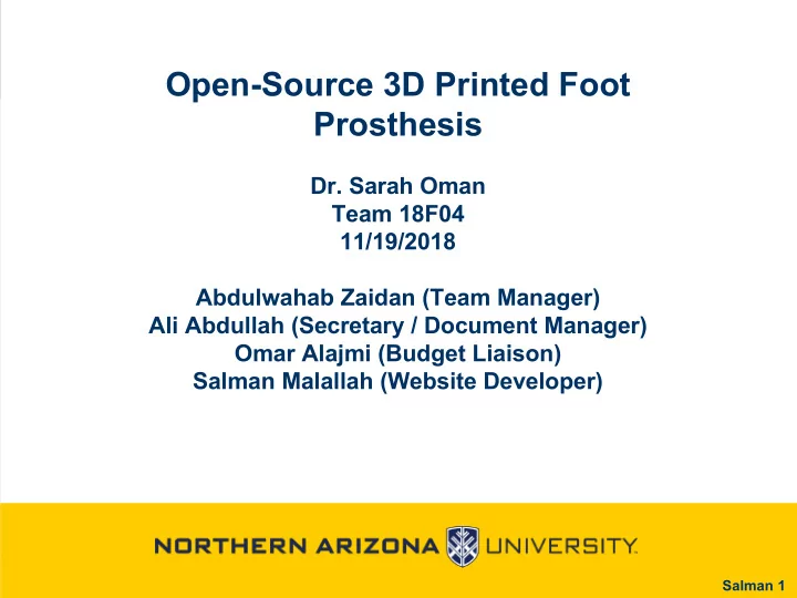 open source 3d printed foot prosthesis