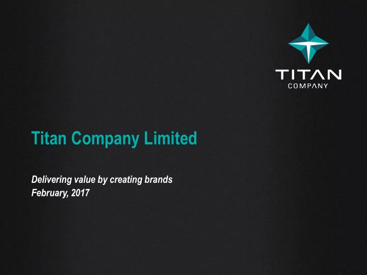 titan company limited