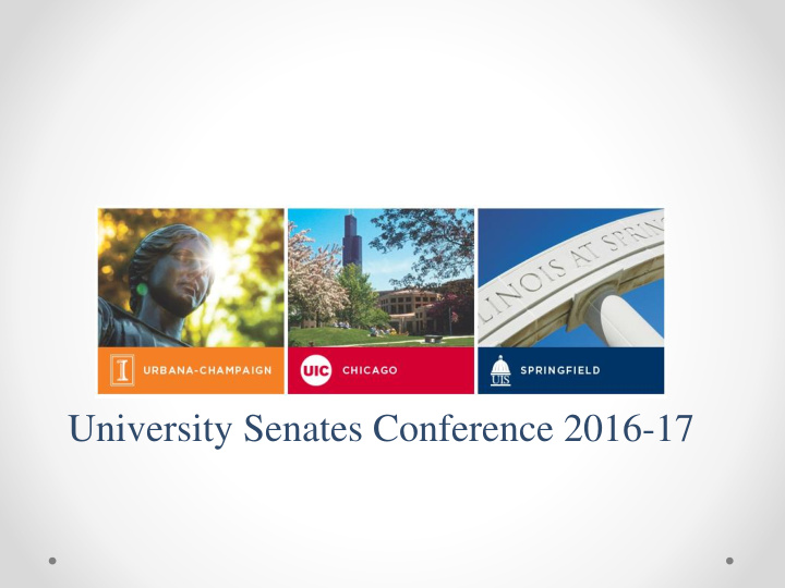 university senates conference 2016 17 innovative
