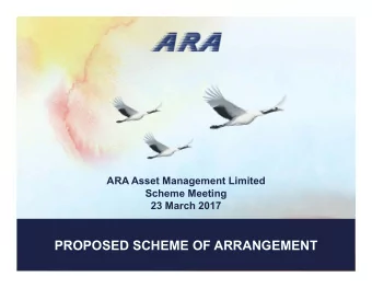 PROPOSED SCHEME OF ARRANGEMENT  Transaction Overview  1  Rationale for the Acquisition  2  IFA and