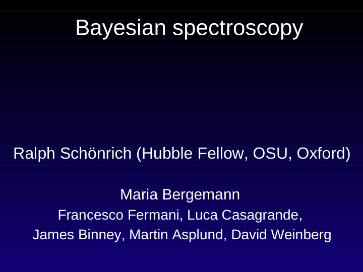 bayesian spectroscopy