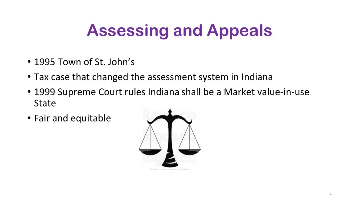 assessing and appeals