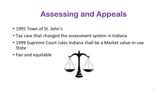 Assessing and Appeals  1995  Town  of  St.  Johns    Tax  case  that