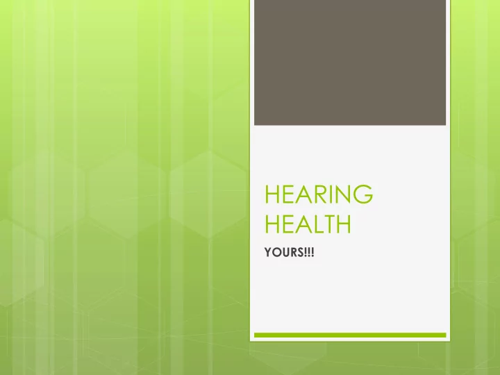hearing health