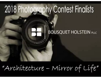 Bousquet Holstein PLLC is pleased to welcome you to this years Photography Contest Finalist