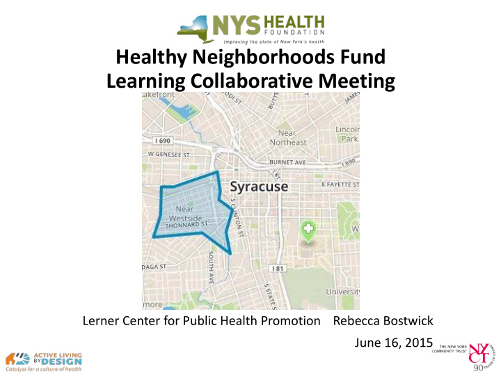 healthy neighborhoods fund learning collaborative meeting