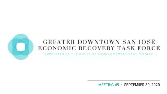 MEETING #9    SEPTEMBER 30, 2020  TASK FORCE CO-CHAIRS  CO-CHAIR ALTERNATES  Wisa Uemura  Dalia