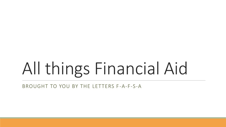 all things financial aid