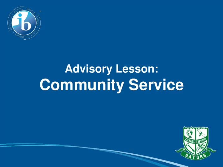 community service the power of service you can change the