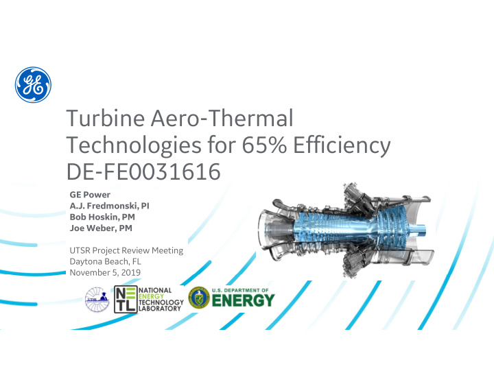 turbine aero thermal technologies for 65 efficiency de