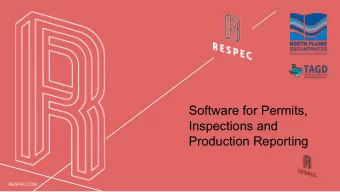 Software for Permits,  Inspections and  Production Reporting  RESPEC.COM  I Hate Computers!  Change