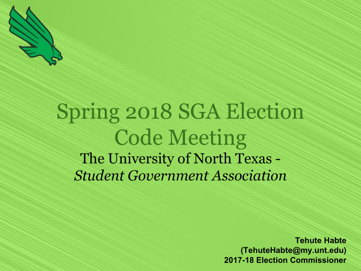 spring 2018 sga election code meeting