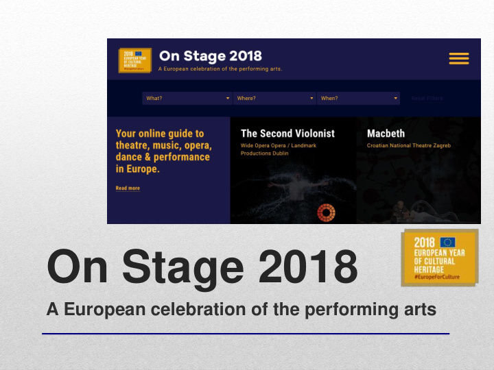 on stage 2018