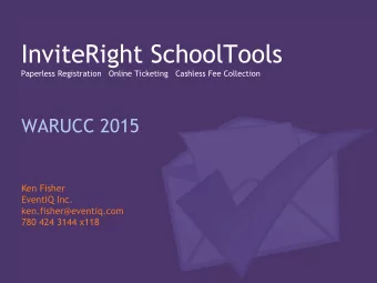 InviteRight SchoolTools Paperless Registration   Online Ticketing   Cashless Fee Collection  WARUCC