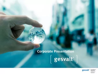 Corporate Presentation Gesvalt is an independent company specialising in  More than 20 years of