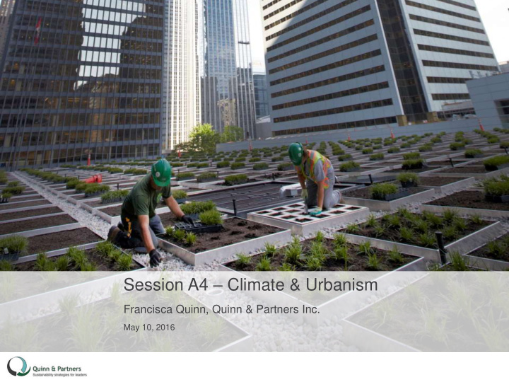 session a4 climate urbanism