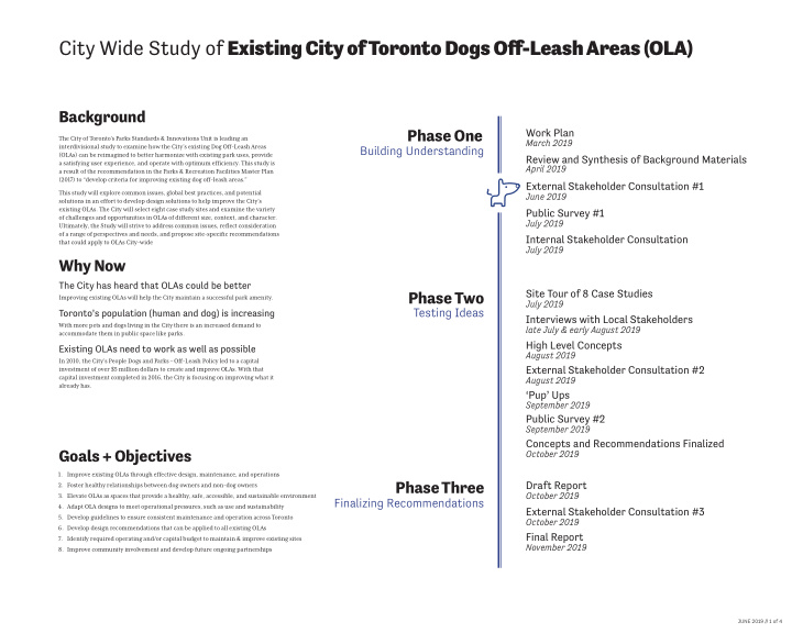 city wide study of existing city of toronto dogs off