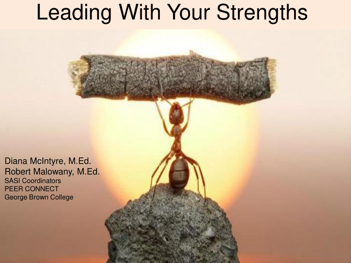 leading with your strengths
