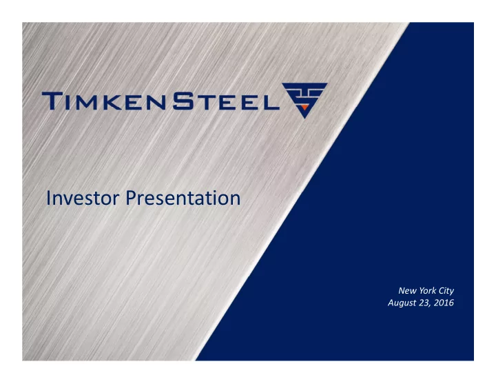 investor presentation