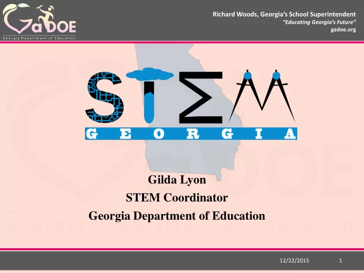 gilda lyon stem coordinator georgia department of