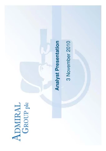 Analyst Presentation  3 November 2010  Agenda  Henry Engelhardt, Group Chief Executive Officer