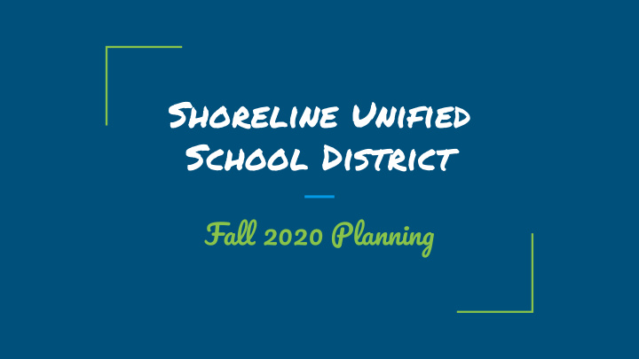 shoreline unified school district