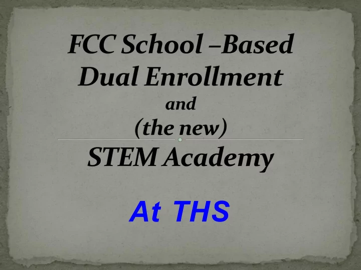 at ths reduced tuition