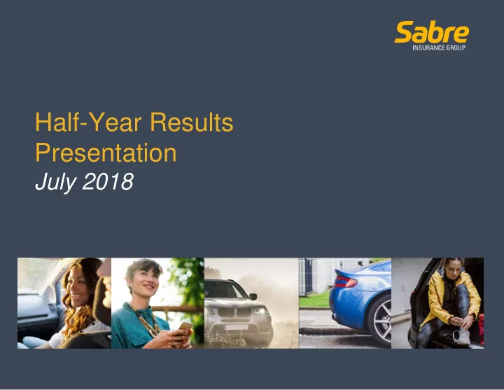 half year results presentation