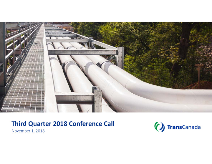 third quarter 2018 conference call
