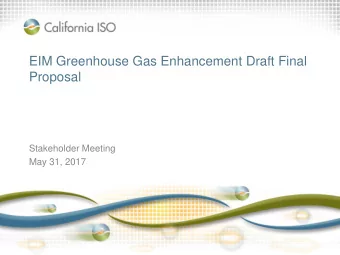 Proposal  Stakeholder Meeting  May 31, 2017  ISO Confidential  Agenda  Time  Topic  Presenter 10:00