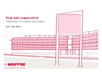 First half results 2015  Presentation for investors and analysts 24 th July 2015  2  Consolidated