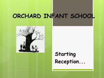 ORCHARD INFANT SCHOOL  Starting  Reception...  The following information outlines our usual