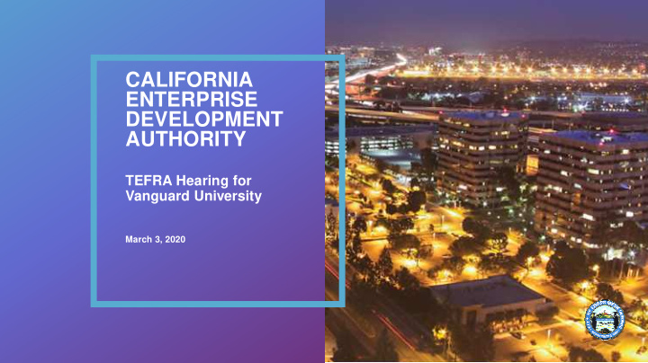 california enterprise development authority