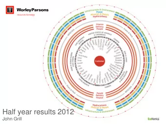 Half year results 2012  John Grill  Overview  Strong first half paves the way for good full year