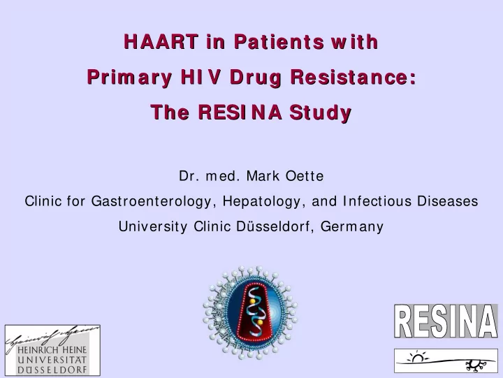 haart in patients patients w ith w ith haart in prim ary