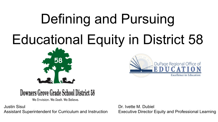 educational equity in district 58