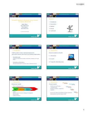 11/1/2011  Empowerment of personal injury victims  Empowerment of personal injury victims  Outline