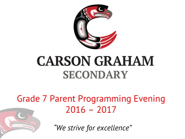 grade 7 parent programming evening 2016 2017