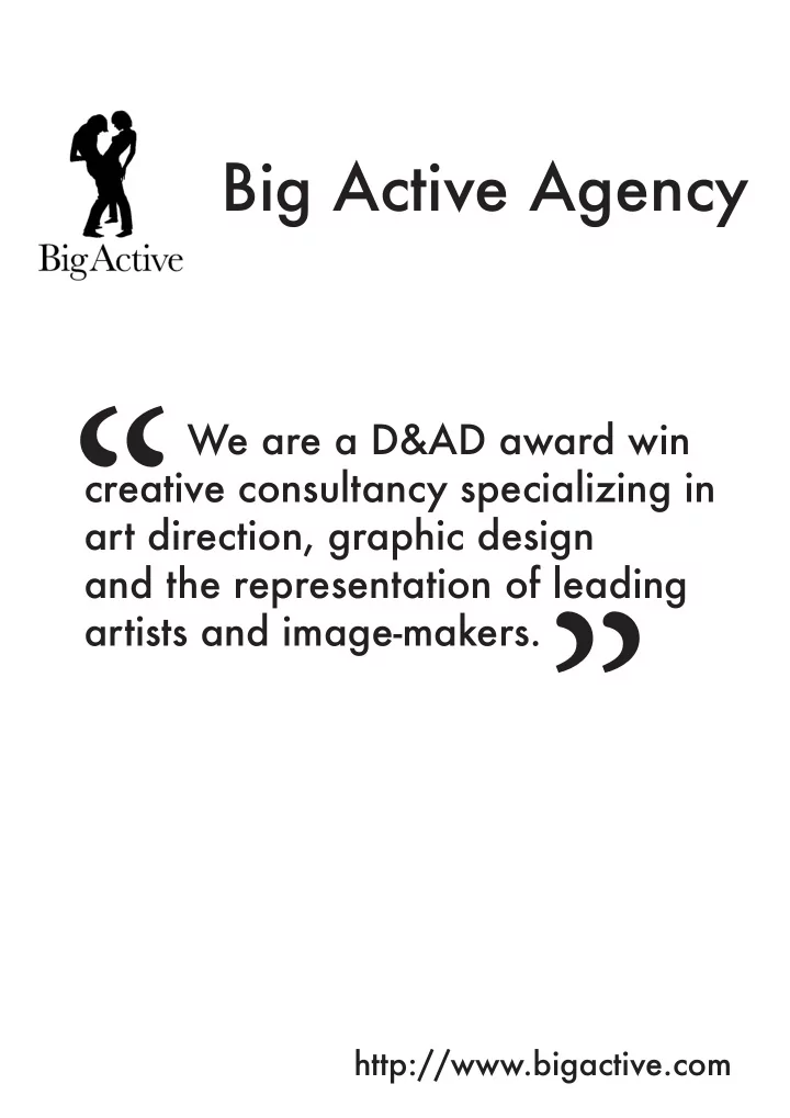 we are a d ad award win creative consultancy specializing