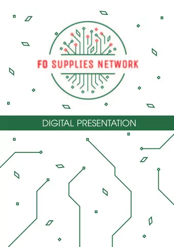 DIGITAL PRESENTATION  WHO WE ARE  A team of marketing, distribution and sales professionals with a