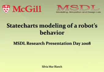 Silvia Mur Blanch  I joined the MSDL in January 08, took the  course COMP763 and was